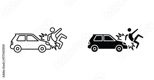 Accident icon graphic design. Vector icon illustrations