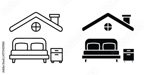 Accommodation icon graphic design. Vector icon illustrations
