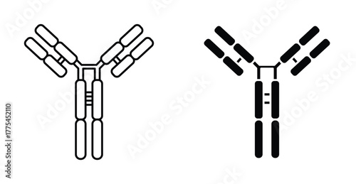 Antibody icon graphic design. Vector icon illustrations