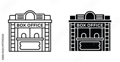 Box office icon graphic design. Vector icon illustrations