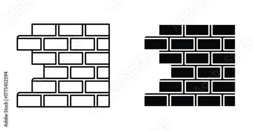 Brick wall icon graphic design. Vector icon illustrations