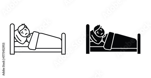 Cant fall asleep icon graphic design. Vector icon illustrations