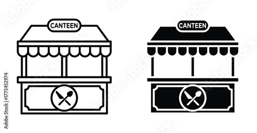 Canteen icon graphic design. Vector icon illustrations