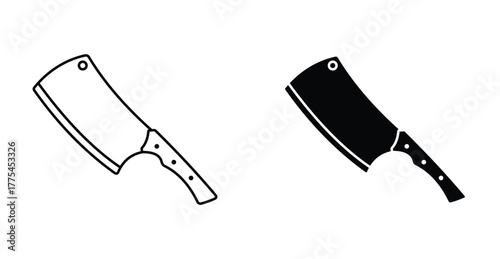 Cleaver for meat icon graphic design. Vector icon illustrations