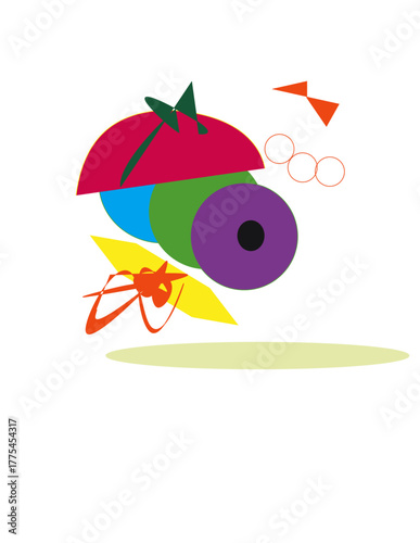 Bee looking for the happiness of life