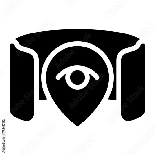 virtual tour glyph icon