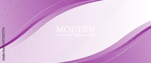 Purple abstract wave background with smooth curves and gradient layers. modern trendy design