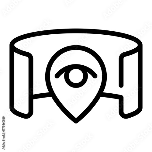 virtual tour line icon