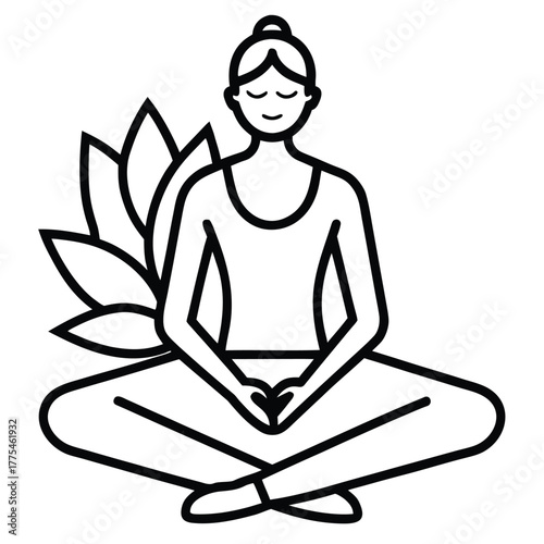 silhouette of yoga woman