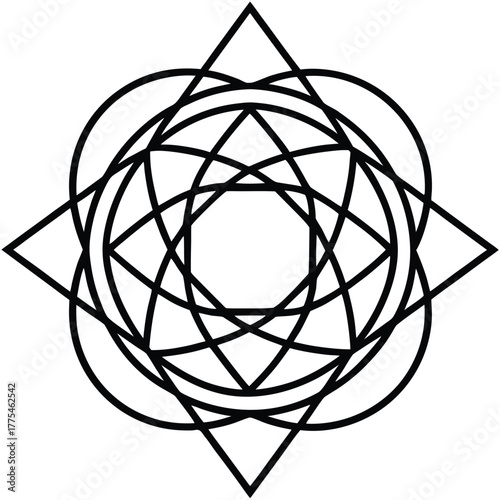 black and white abstract shape