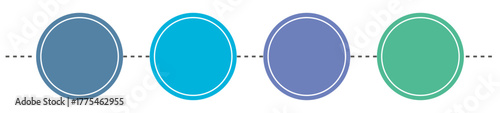  infographic elements in the form of circles, there are 4 circles
