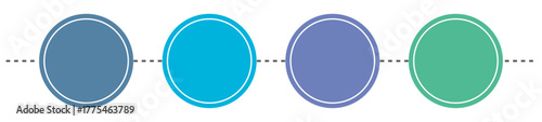 infographic elements in the form of circles, there are 4 circles