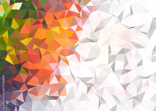Abstract Geometric Polygonal Pattern with Vibrant Gradient Colors - Digital Art