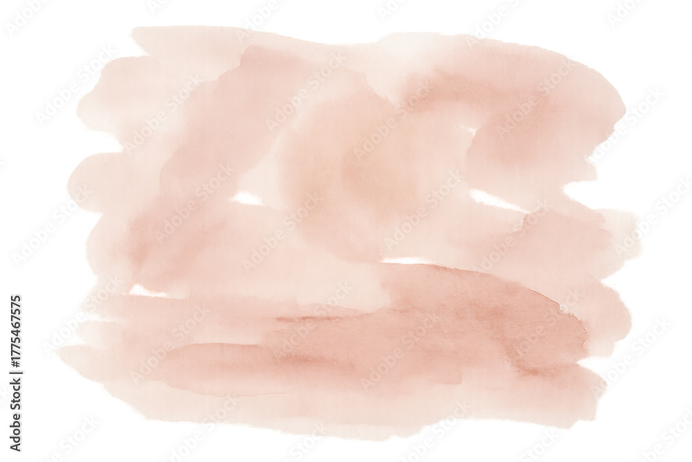 Fototapeta premium Peach and pink watercolor brush stroke abstract background