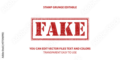 Fake Stamp Label Vector, Editable Vector Stamp Grunge