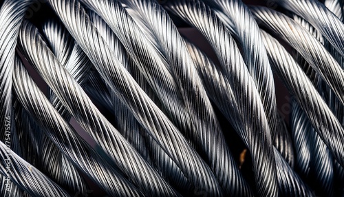 woven steel cable close up