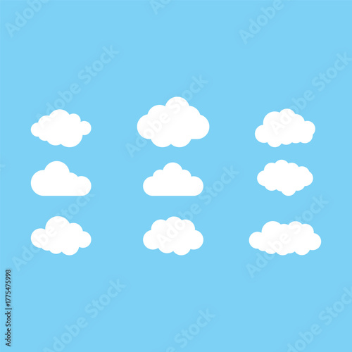 cloud sky vector design collection design template