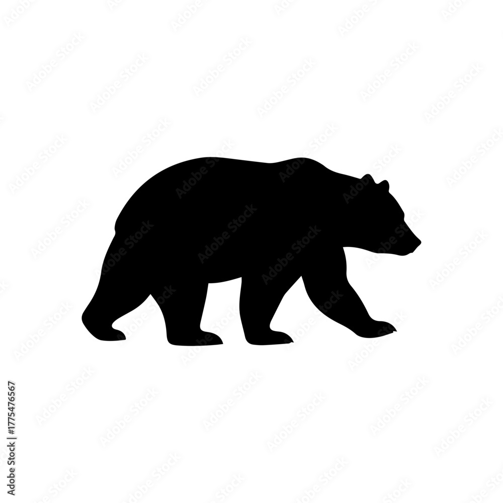 Fototapeta premium Bear Silhouette Vector Art