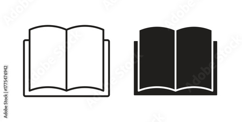 Book icon in simple flat trend modern graphic design abstract logotype element