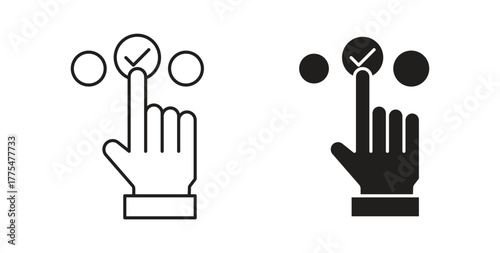 Choice icon in simple flat trend modern graphic design abstract logotype element