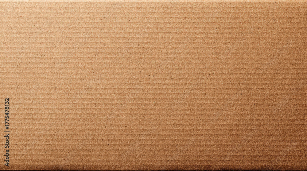 Fototapeta premium Recycled Cardboard, Minimalist light brown background with a recycled cardboard texture. Clean design space for an advertising mockup.