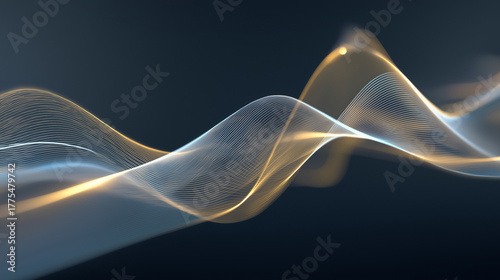 Abstract Waveform: The image showcases a beautiful interplay of light and shadow, highlighting an elegant, flowing waveform. It embodies the fluidity of data or a symphony of sound. 