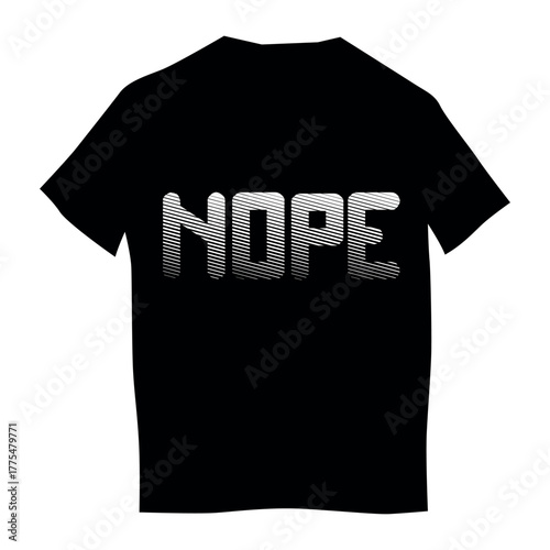 t shirt design concept of nope