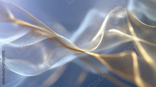 Abstract Elegance: Delicate waves of light dance across a gradient background, weaving an image of ethereal beauty and serenity.