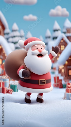 Christmas 3D Animation Pack – Santa Claus, Reindeer, Snowy Village, Gifts and Magical Holiday Backgrounds with Festive Lights and Cinematic Atmosphere, video Christmas, Christmas video, wallpaper