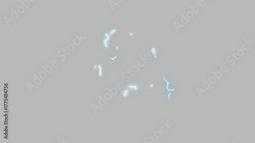 Dynamic animation of glowing abstract energy pulse.  blue energy swirl effect animation. Animated lightning effect