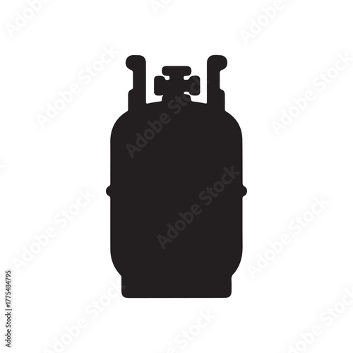 Gas cylinder icon outline icon vector flat illustration