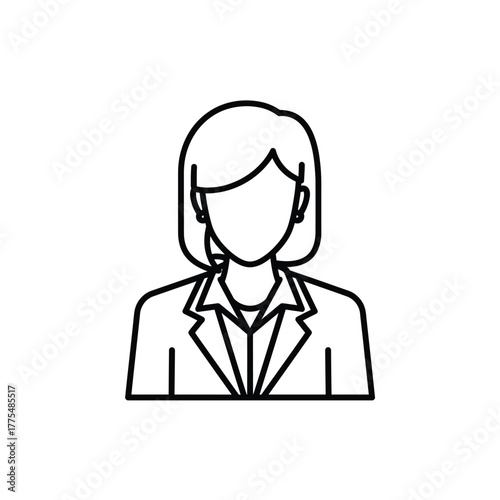 Business Woman Executive Manager Icon Vector Design