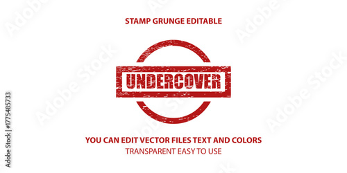 Undercover Label Stamp, Editable Vector Stamp Grunge
