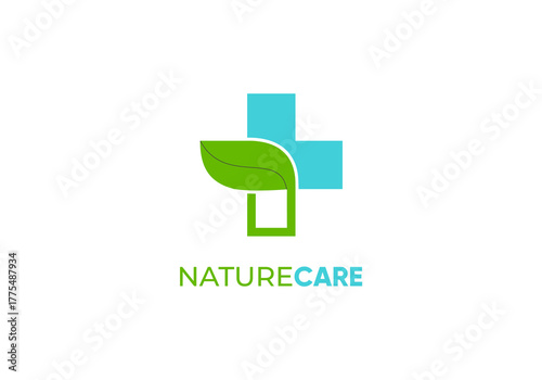 icon symbol health care natural logo vector