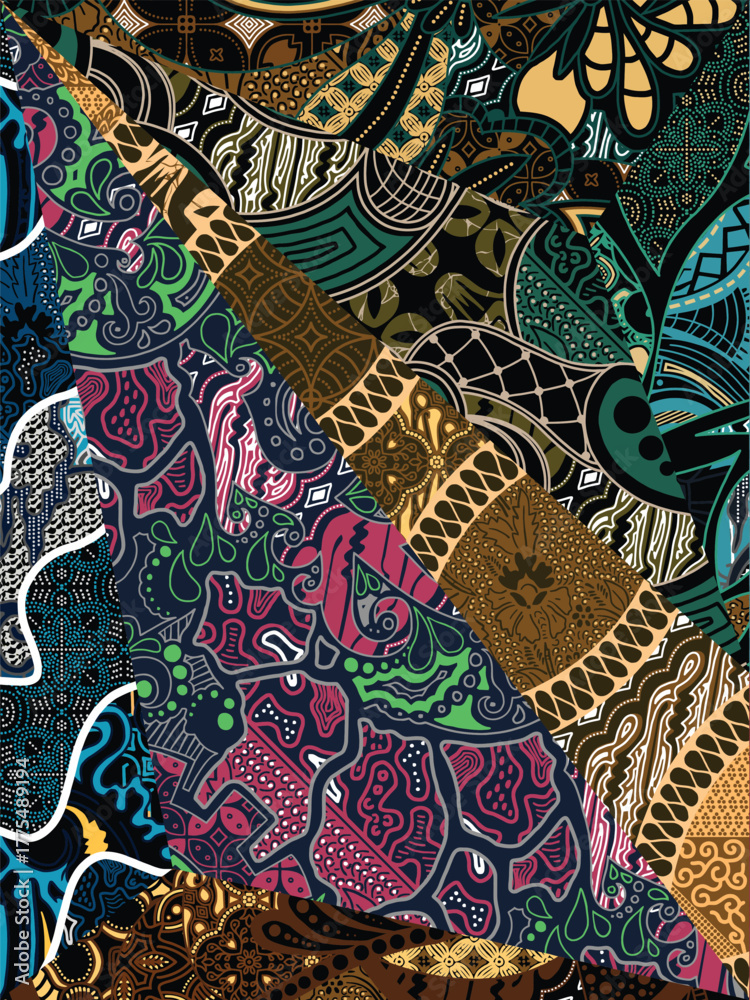 Fototapeta premium classic batik design with abstract pattern