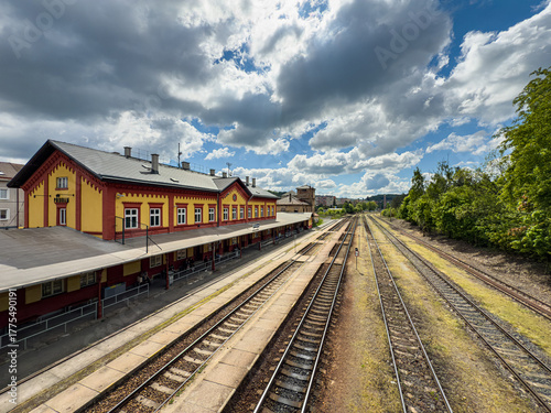 Pribram railway station in Central Bohemia, Czech Republic