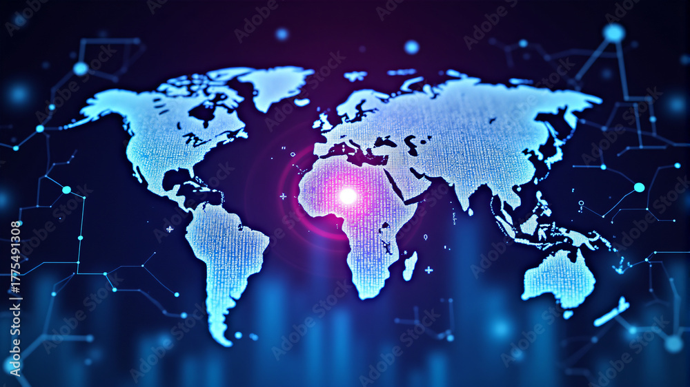 Naklejka premium Global Digital Connectivity