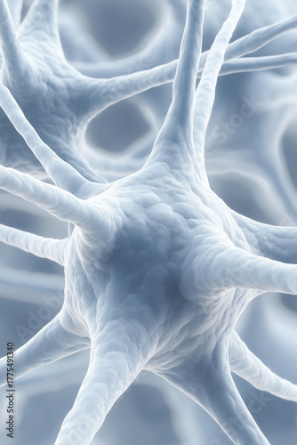 A close up of a brain with a white background. The brain is made up of many small white lines