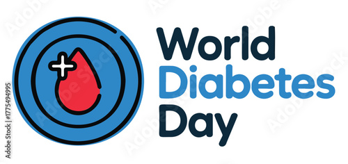 World Diabetes Day vector illustration awareness concept for healthcare isolated on white background