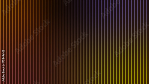 Abstract vertical ribbed gradient showcasing a dramatic fusion ,  glowing fractal neon glass effect through its illuminated lines.
