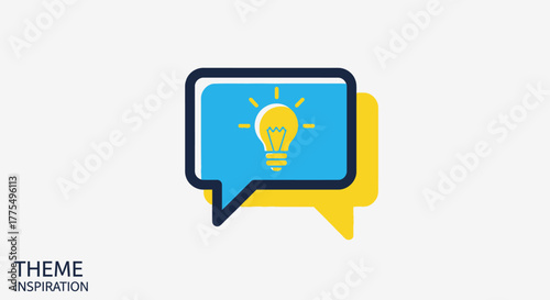 Creative Idea Communication Concept with Speech Bubbles.