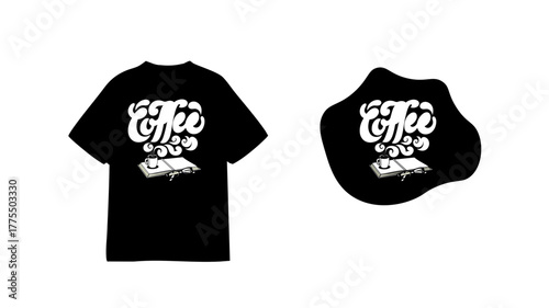 Coffee Time and Reading Vector T-Shirt Design

Minimalist Coffee Cup and Open Book Graphic for Apparel

Black and White Print for Bookworm Coffee T-Shirt
Illustration for Cozy Reading Hobby T-Shirt