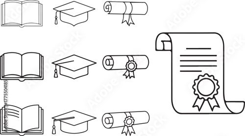 Collection of professional apprenticeship icons representing various trades and skills for educational and career resources