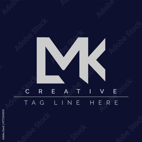 Mk creative tagline logo letters