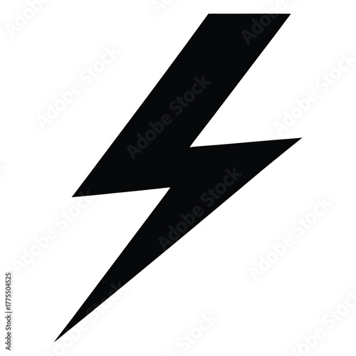 Lightning bolt vector icon set. Simple flat silhouette symbol collection for electricity, power, and energy concepts. Electric flash thunderbolt graphic design element isolated.