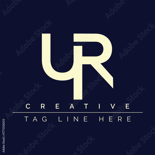 U R creative tagline letters monogram
