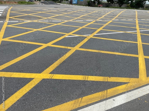 Yellow Box Junction Road Markings for Traffic Control
