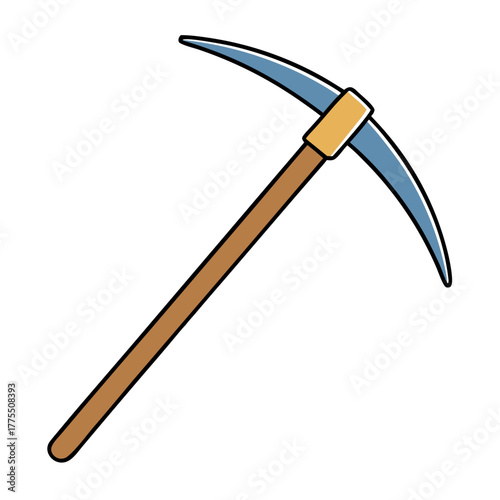 Pickaxe isolated on a transparent background  