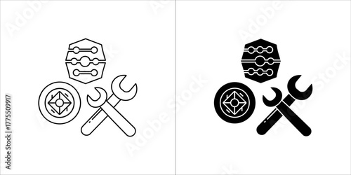 Technical support icon in vector format