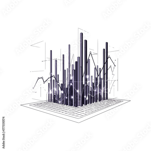 Abstract Data Visualization with Bar Graphs and Lines